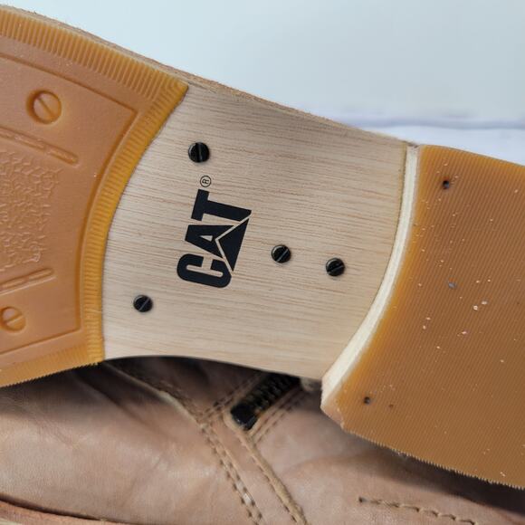 Caterpillar Irena Bellow Flyaway Tan Scrunch Front Ankle Booties, NWOT, 7 - Picture 9 of 10